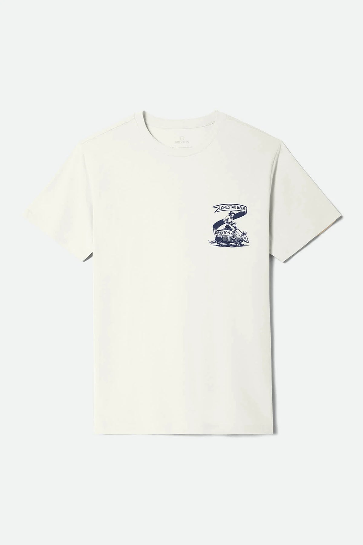 Brixton Men's Lone Star Armadillo Standard T-Shirt - Cream