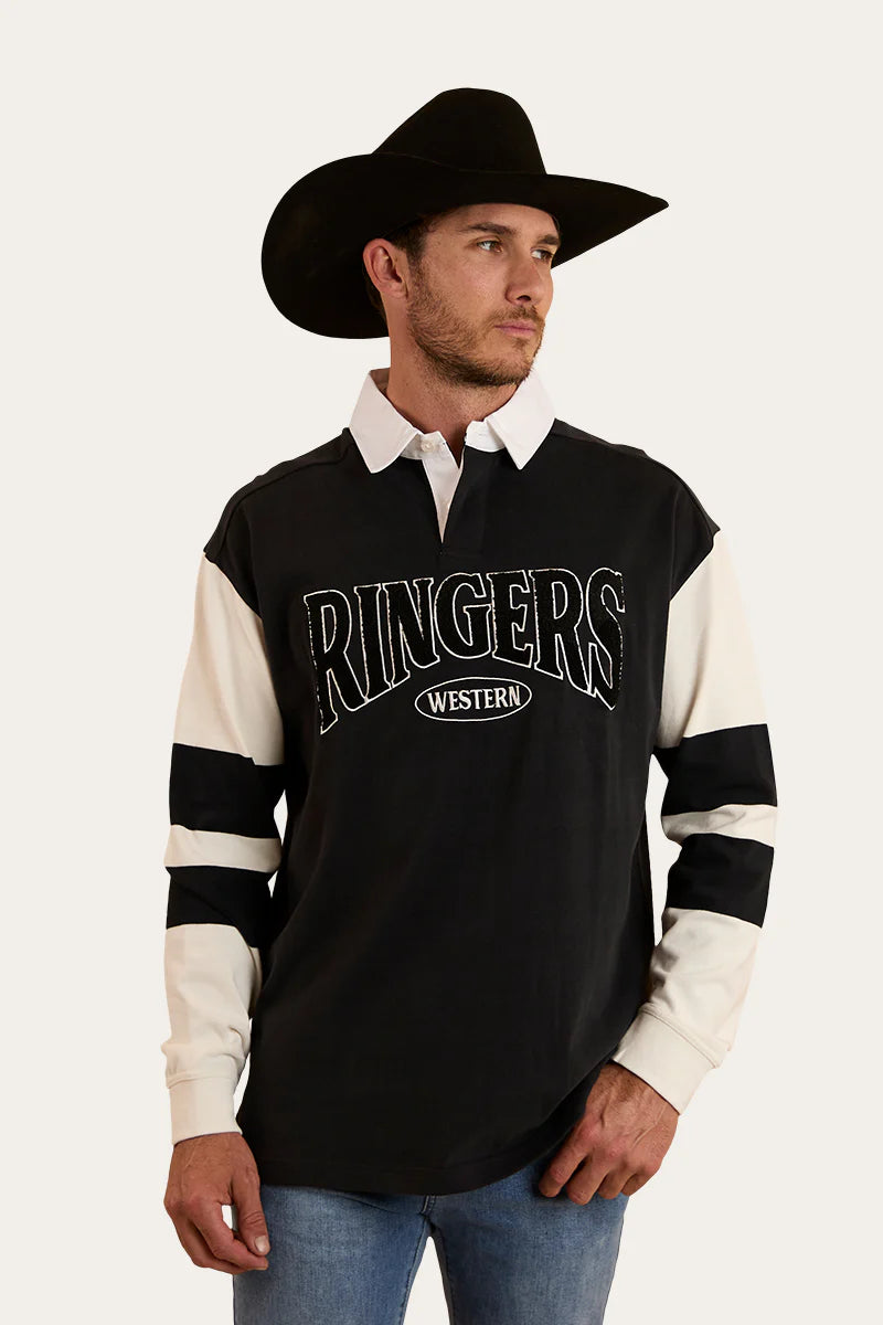 Ringers Western Unisex Lowden Rugby Jersey - Black / Off White