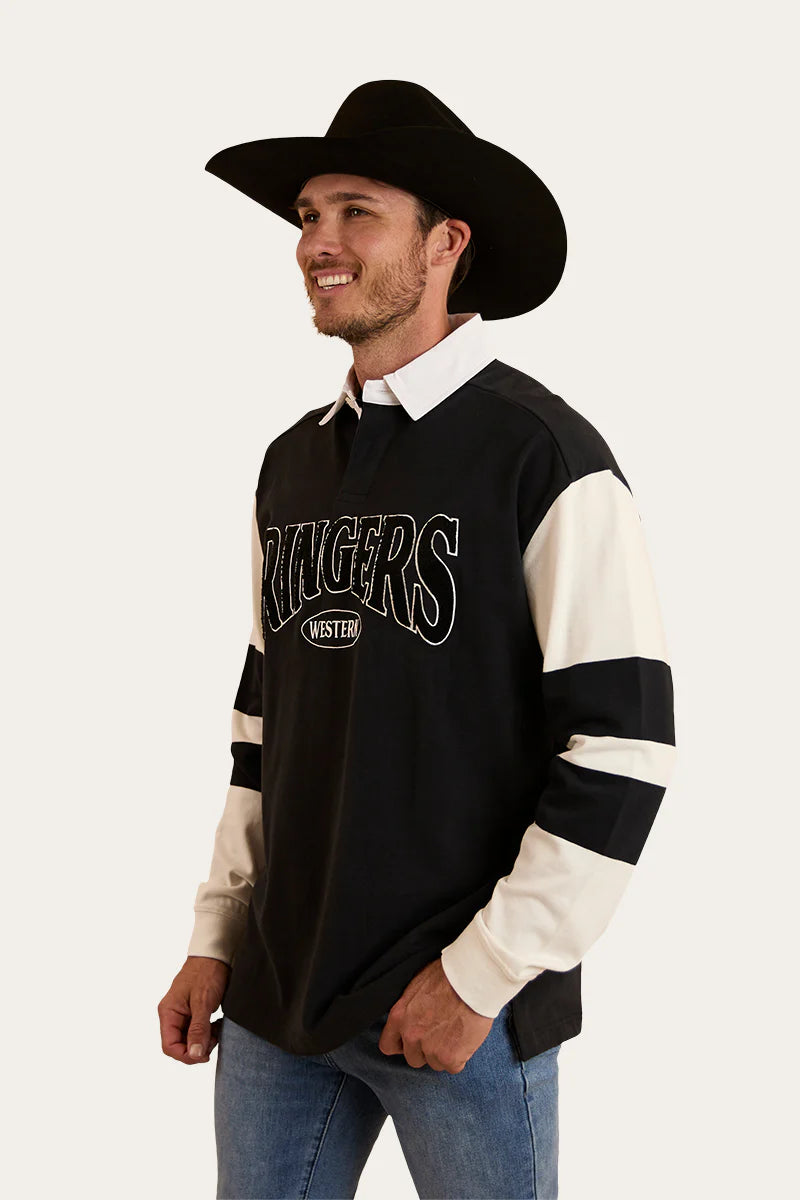 Ringers Western Unisex Lowden Rugby Jersey - Black / Off White
