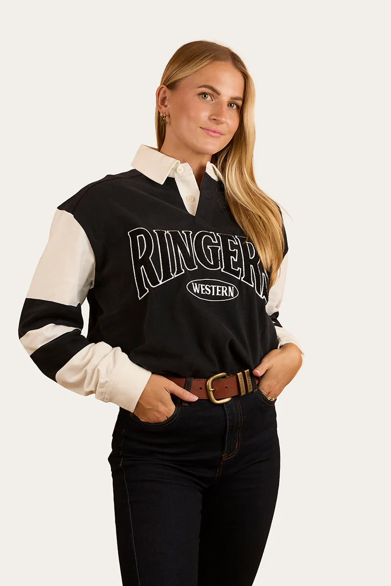 Ringers Western Unisex Lowden Rugby Jersey - Black / Off White
