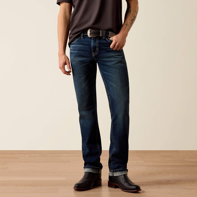 Ariat Men's M8 Modern Carlington Slim Straight Leg Jeans - Hillcrest - 34'Leg