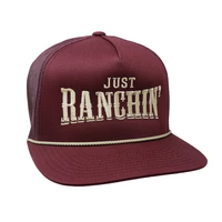 Maroon/Gold Just Ranchin Rope Cap