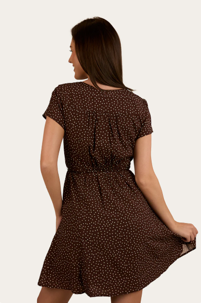Ringers Western Womens Marrabel Mini Dress - Chocolate / White