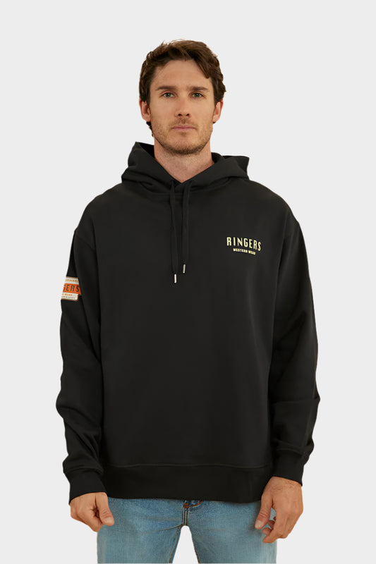 RINGERS WESTERN MEN'S HAULIN HOODIE (BLACK)