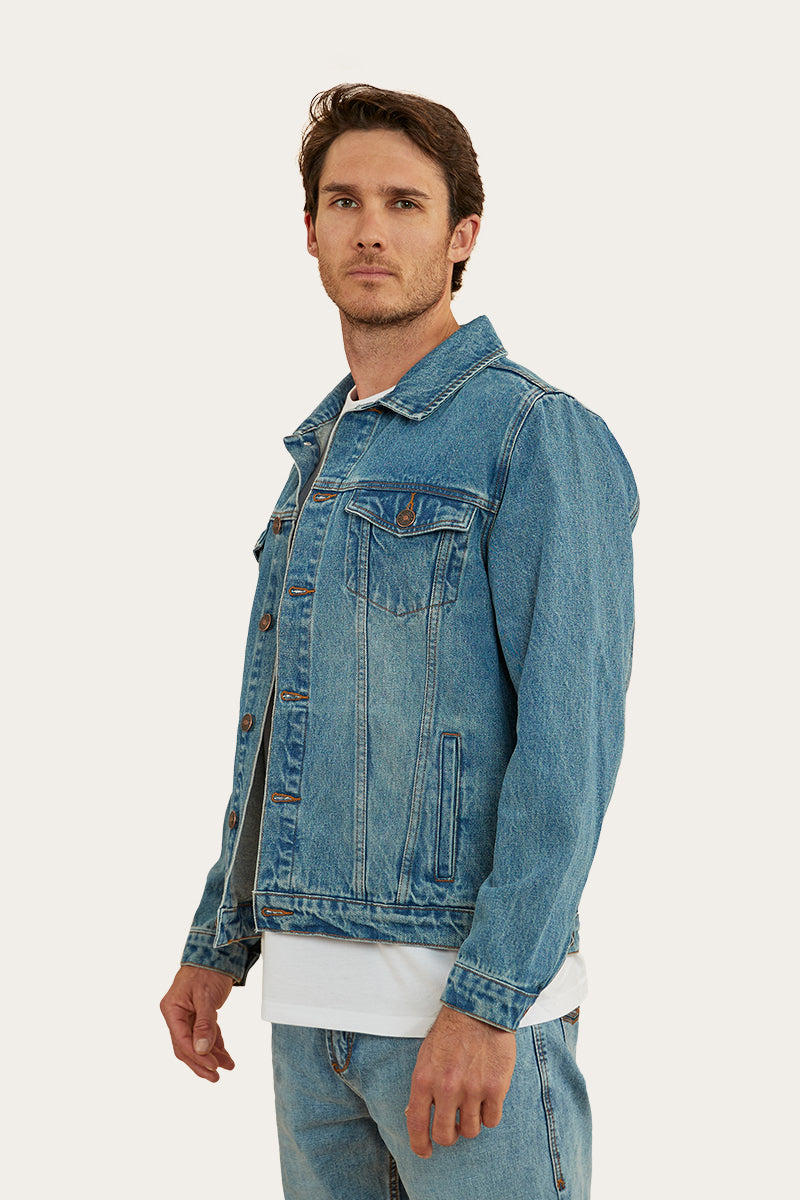 Ringers Western Men's Tex Denim Jacket (Mid Blue)
