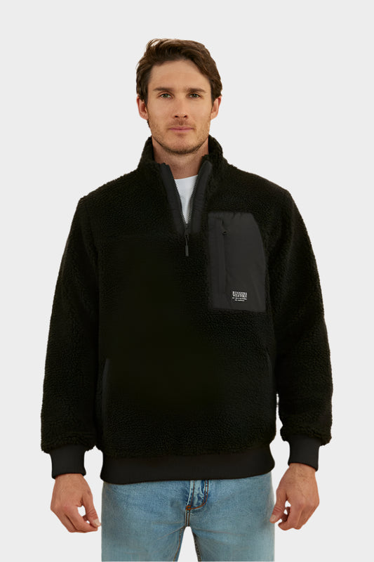 Ringers Western Men's Stanmore 1/4 Zip Crew (Black)
