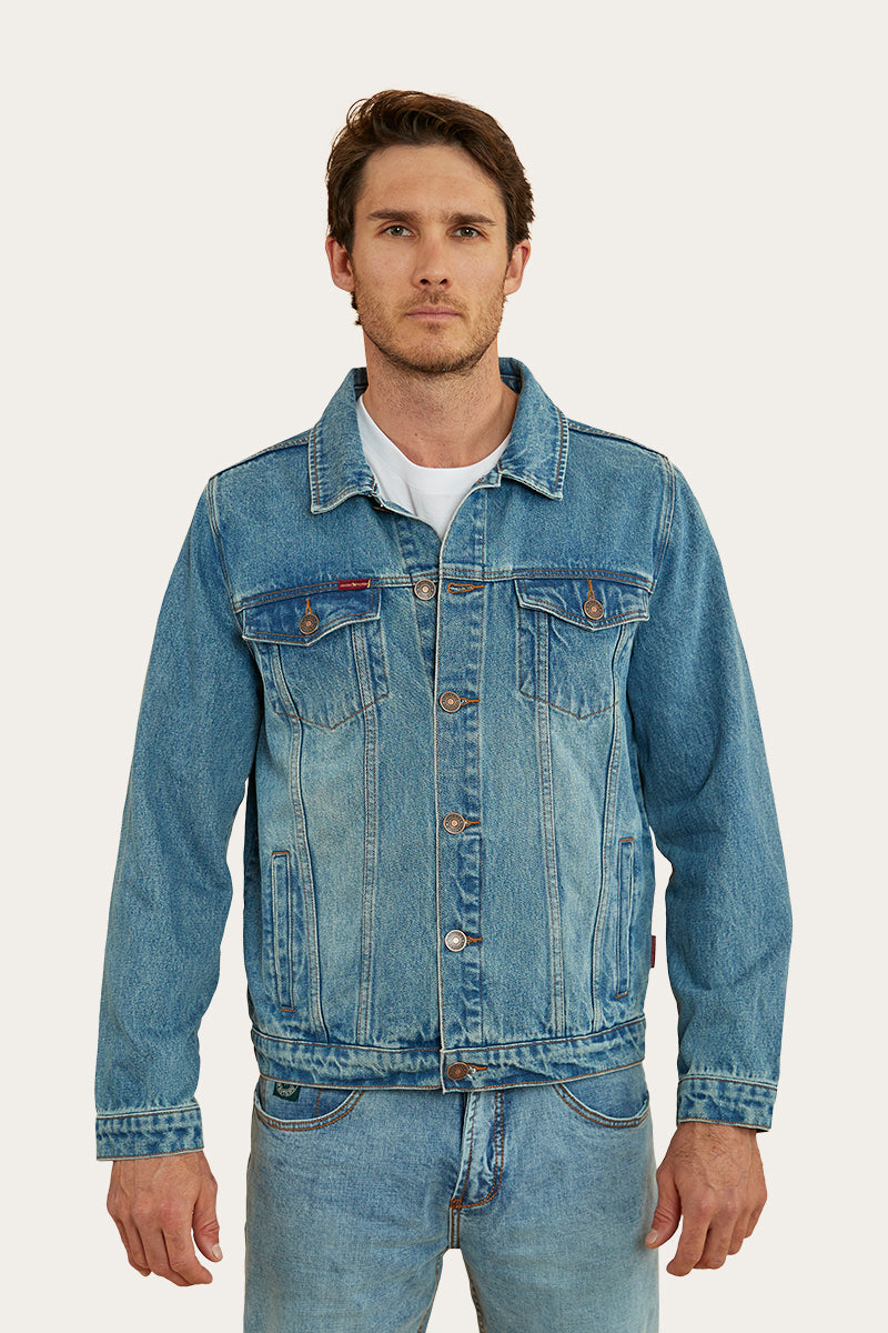 Ringers Western Men's Tex Denim Jacket (Mid Blue)