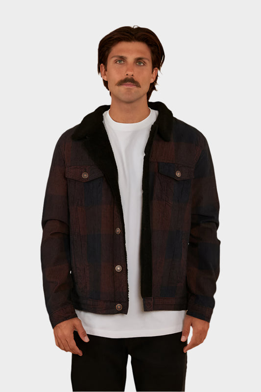 RINGERS WESTERN MILAWA MENS CORDUROY JACKET - DARK OAK