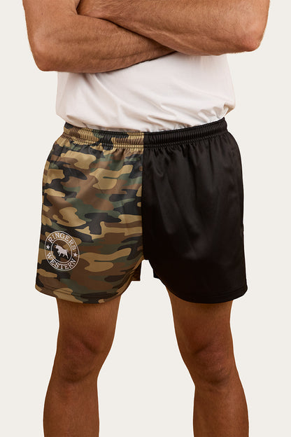 Ringers Western Camo Footy Shorts - Black / Camo