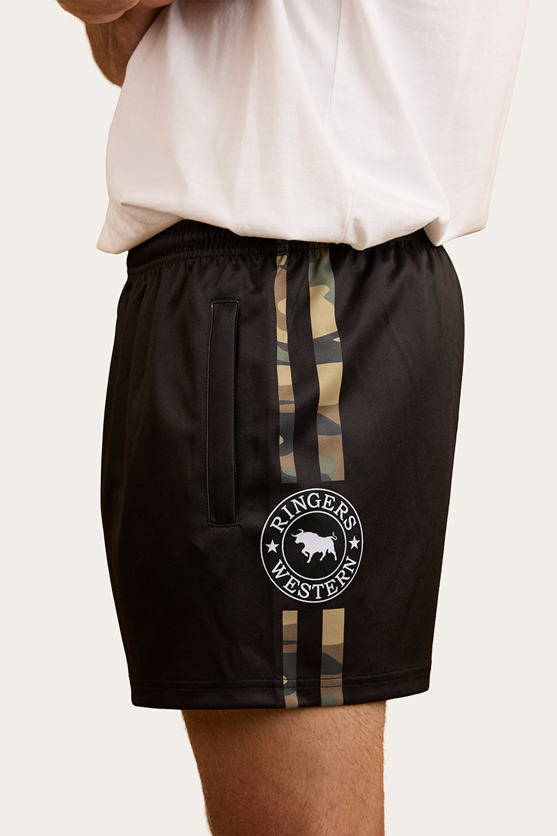 Ringers Western Camo Footy Shorts - Black / Camo