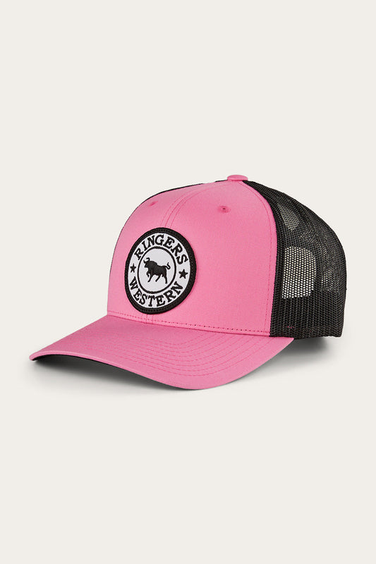 RINGERS WESTERN TARA PONYTAIL TRUCKER CAP - MELON