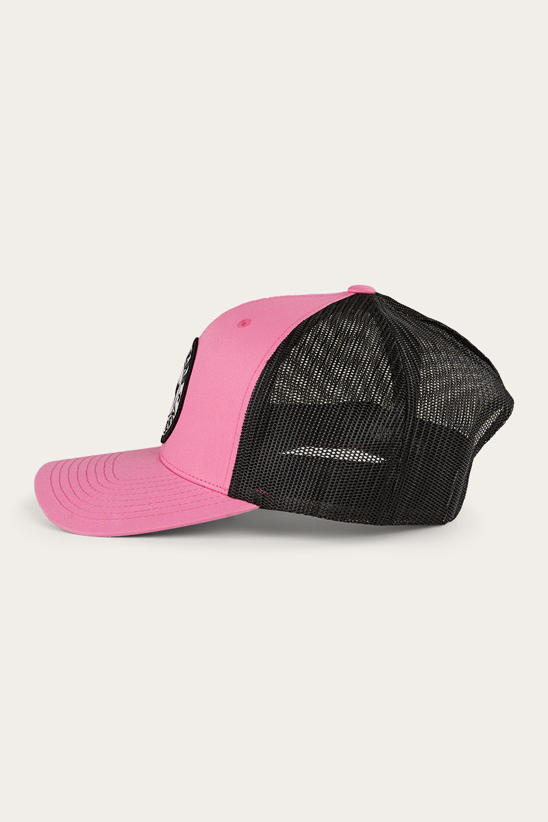 RINGERS WESTERN TARA PONYTAIL TRUCKER CAP - MELON