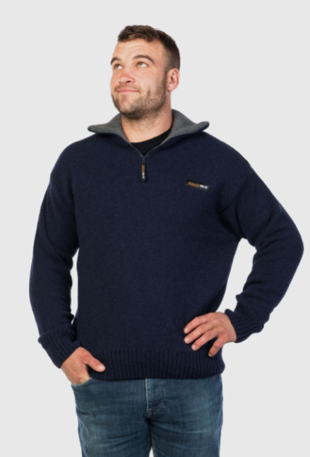 MKM Mens Tasman Sweater (MS1645) Navy