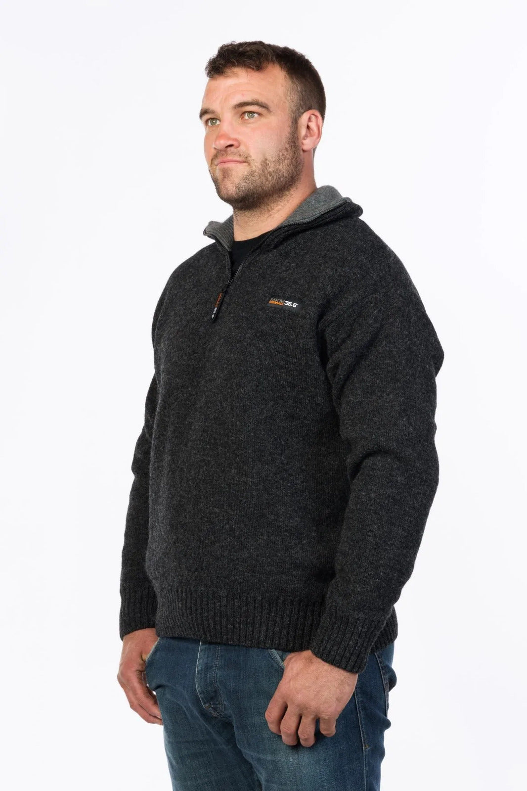 MKM Mens Tasman Sweater (MS1645) Coal