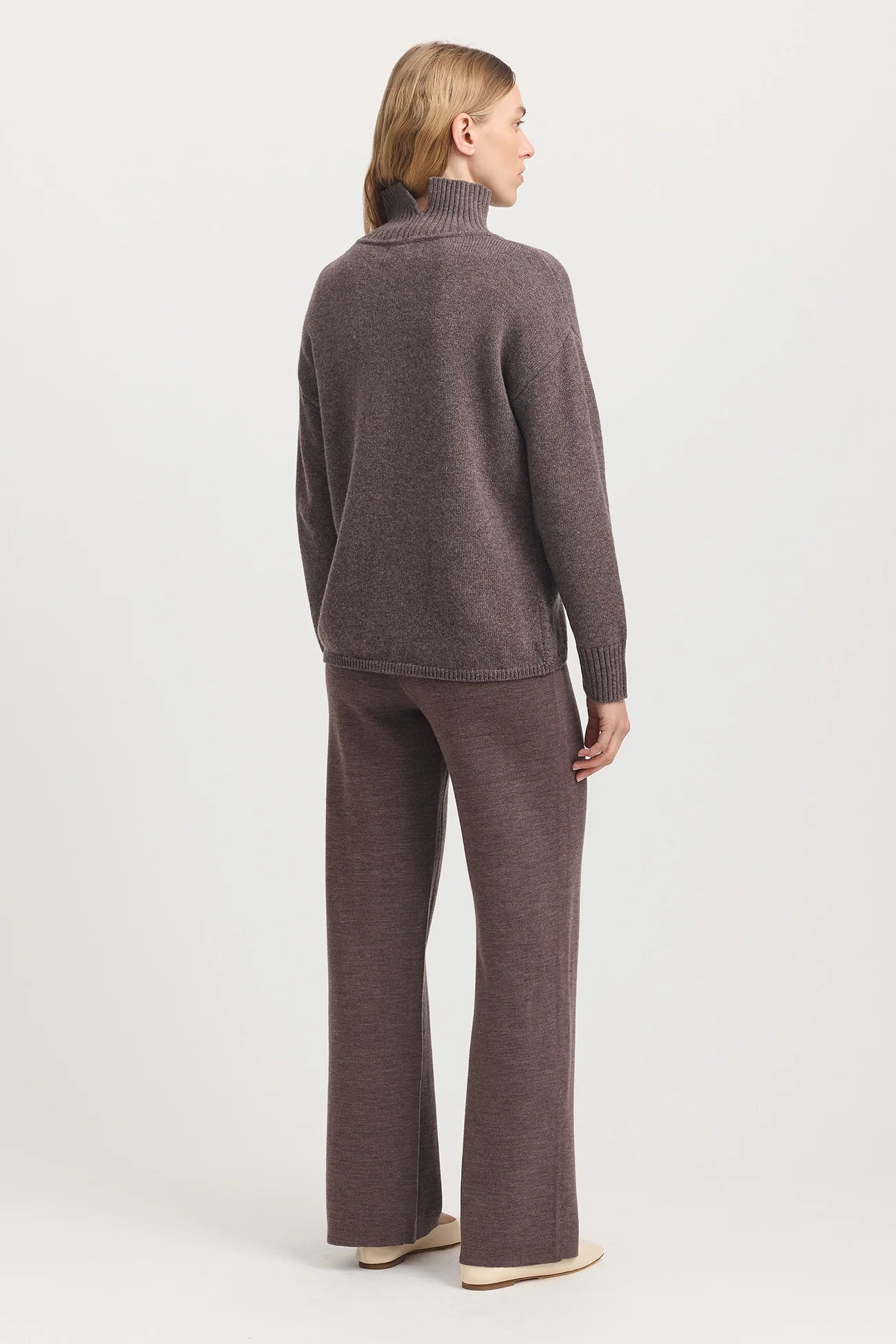Toorallie Women's Funnel Neck Jumper - Mocha