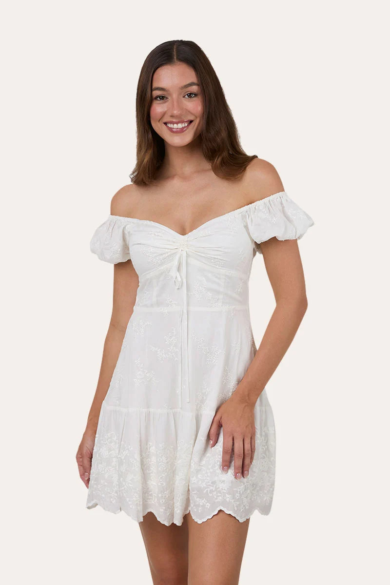 MarisolWomensBroderieMiniDress