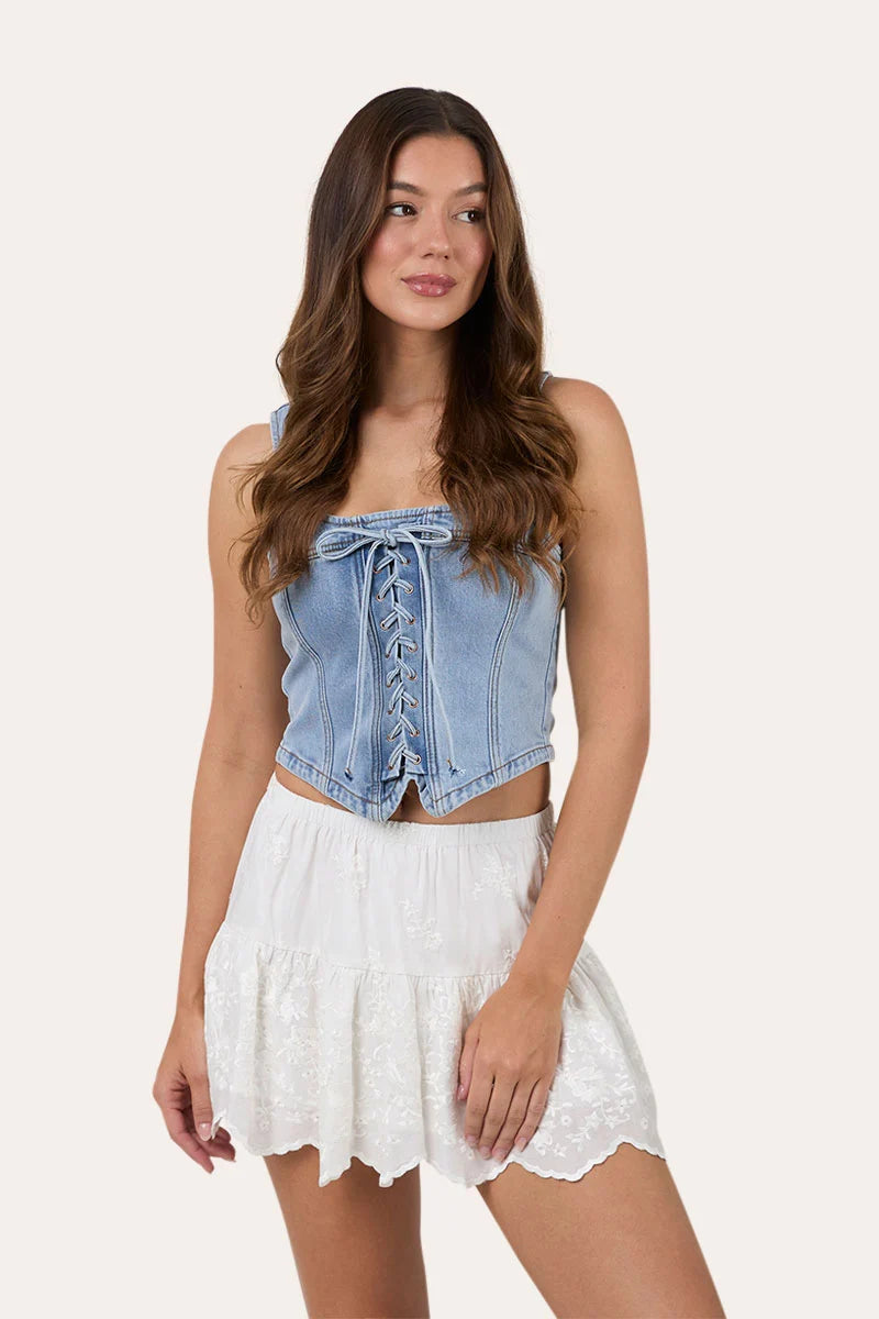 Ringers Western Women's Marisol Broderie Skirt - White