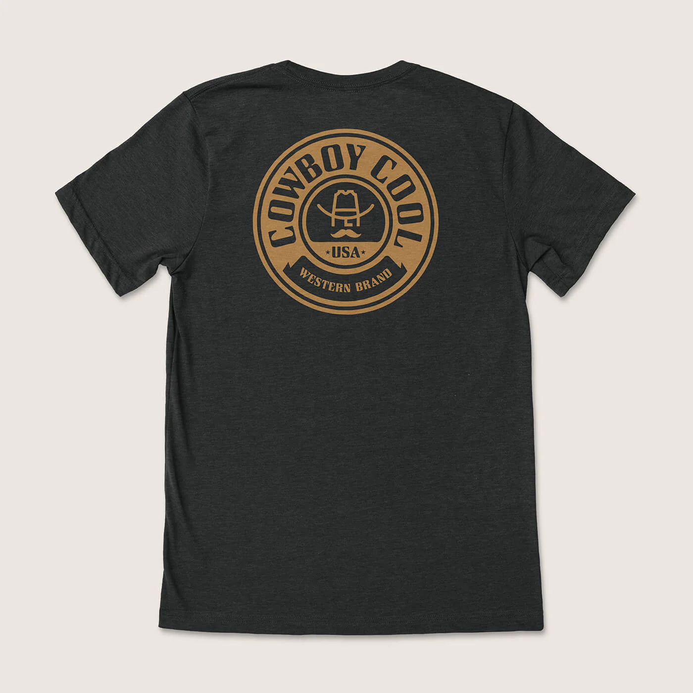 Cowboy Cool Mens Maverick T-Shirt - Heather Black