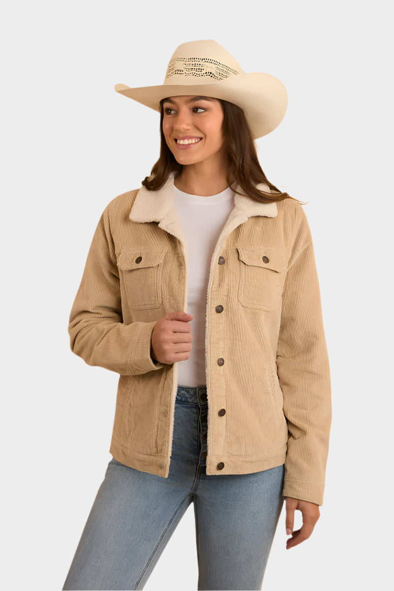 Ringers Western Womens Mayfield Cord Jacket - Dark Sand