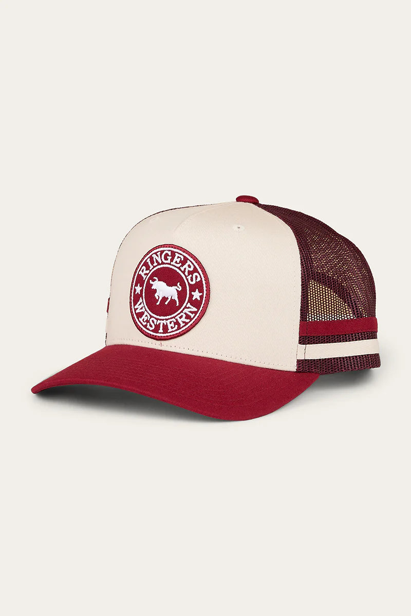 Ringers Western Unisex Mccoy Trucker Cap - Origin - Maroon/Off White
