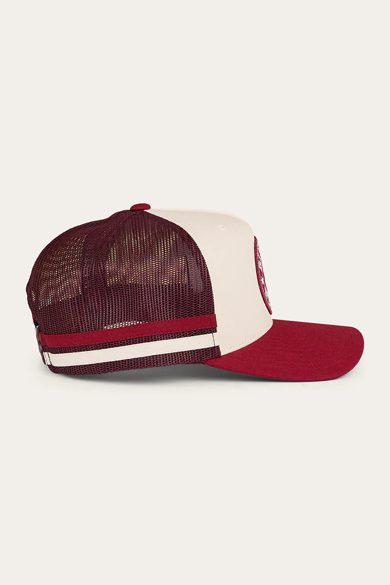 Ringers Western Unisex Mccoy Trucker Cap - Origin - Maroon/Off White