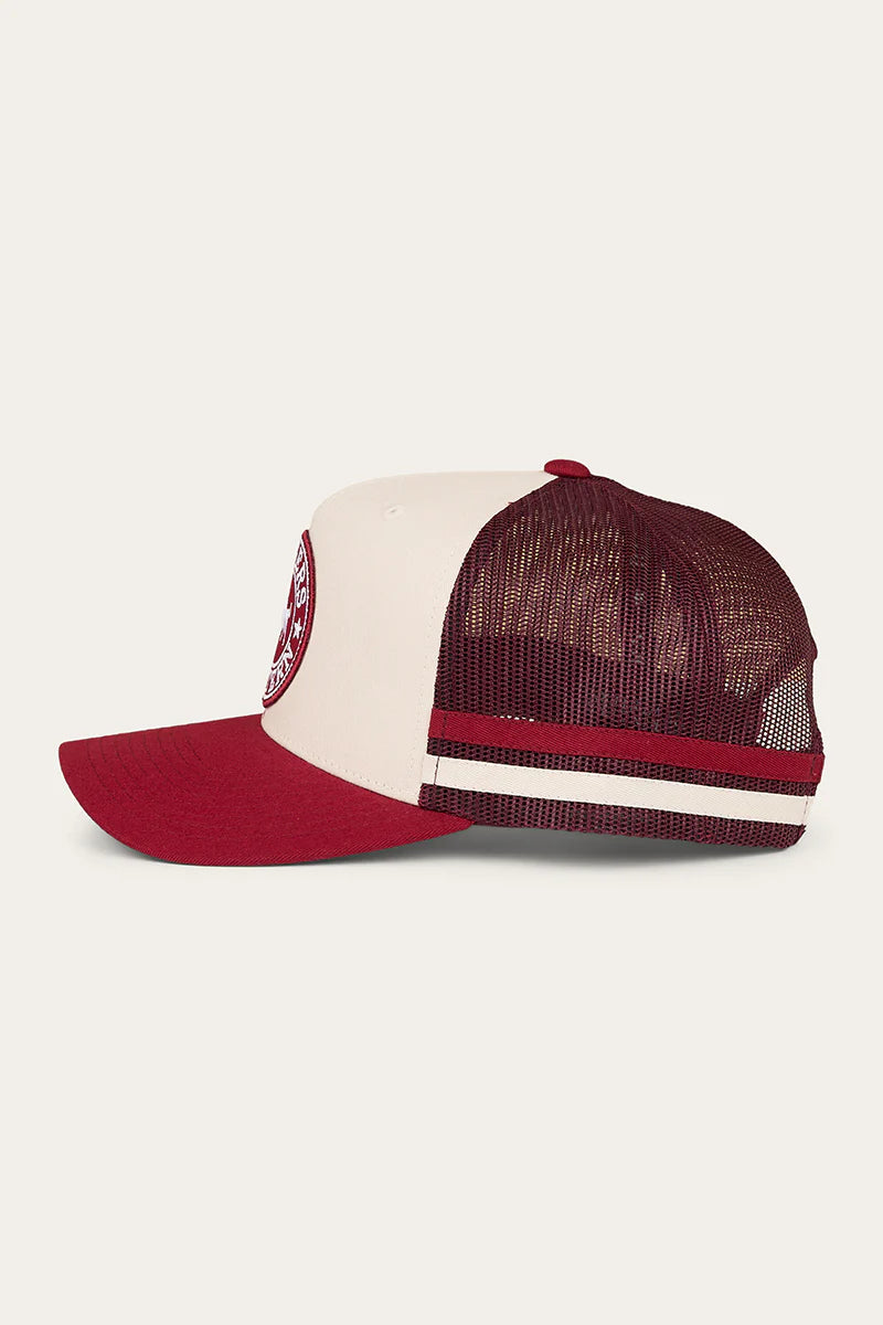 Ringers Western Unisex Mccoy Trucker Cap - Origin - Maroon/Off White