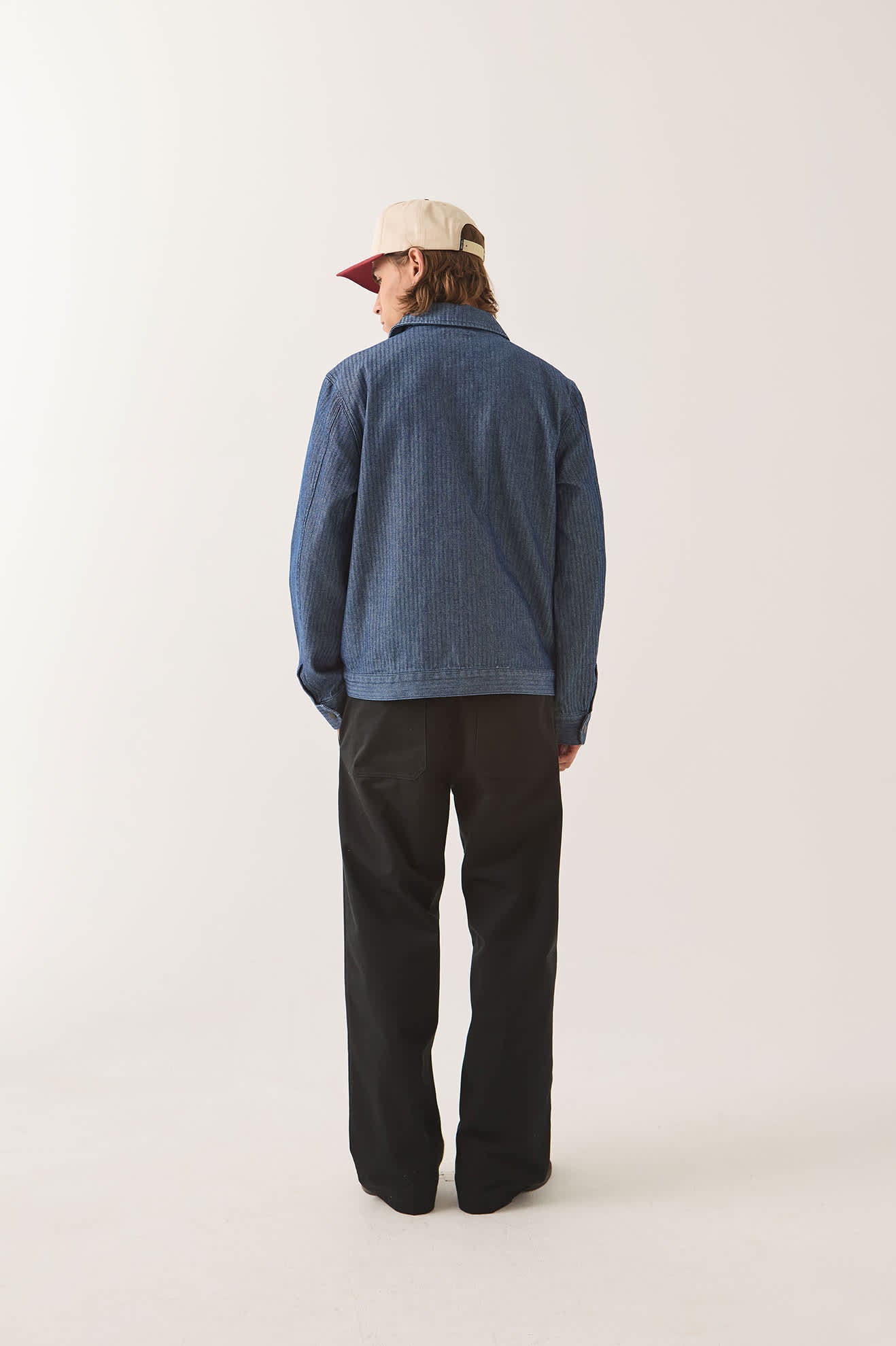Brixton Men's Mechanic Garage Zip Jacket - Indigo Herringbone