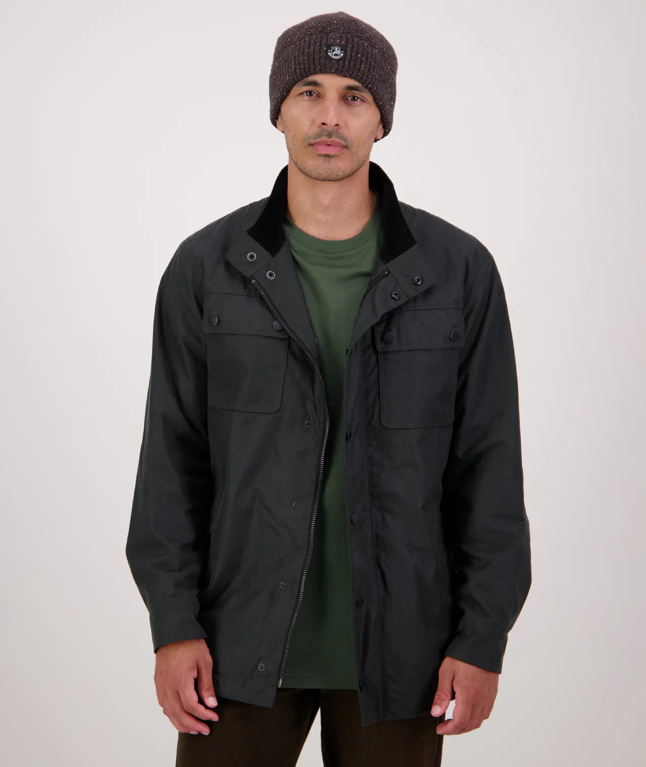 Swanndri Men's Commuter Oilskin Jacket - Forest