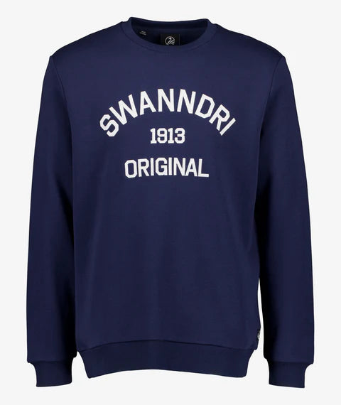 Swanndri Men's Eton Crew - Navy/White