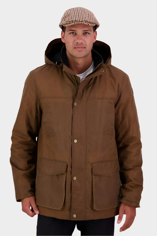 Swanndri Men's Evans Flat V2 Oilskin Jacket - Tan