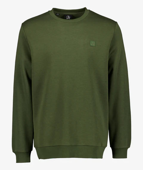 Swanndri Men's Fundamentals Cotton Fleece Crew - Olive
