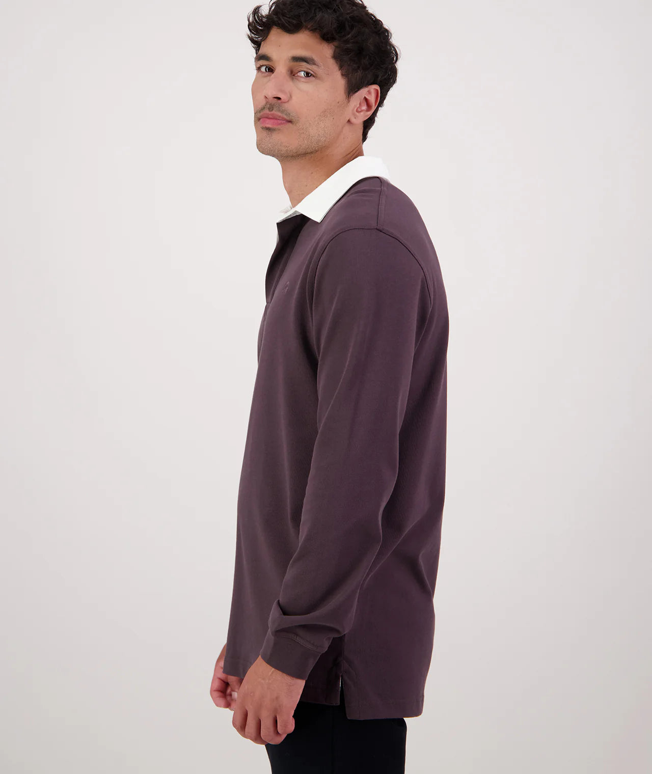 Swanndri Men's Fundamentals Long Sleeve Rugby Top - Espresso