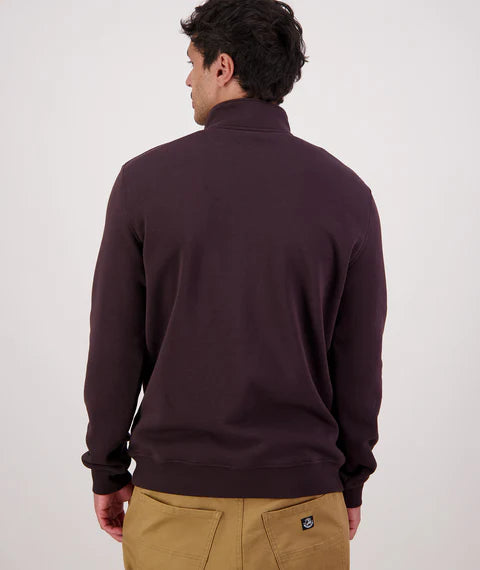 Swanndri Men's Fundamentals Quarter Zip Sweatshirt - Espresso