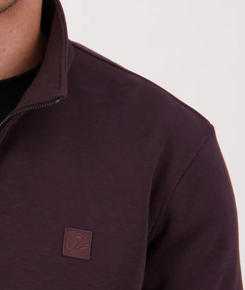 Swanndri Men's Fundamentals Quarter Zip Sweatshirt - Espresso