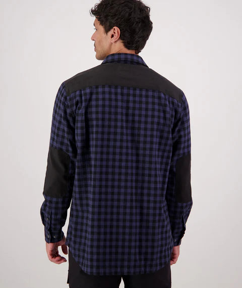 Swanndri Men's Marton Stormshield Long Sleeve Shirt - Mood Indigo/Caviar