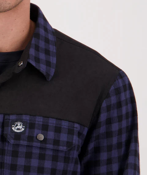 Swanndri Men's Marton Stormshield Long Sleeve Shirt - Mood Indigo/Caviar