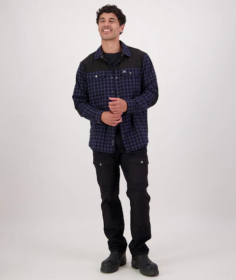 Swanndri Men's Marton Stormshield Long Sleeve Shirt - Mood Indigo/Caviar