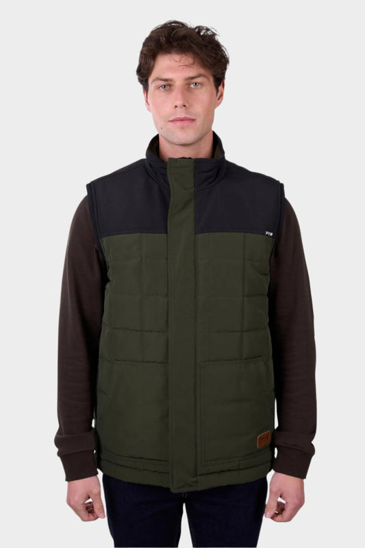 Pure Western Men’s Ralph Reversible Vest - Green/Black