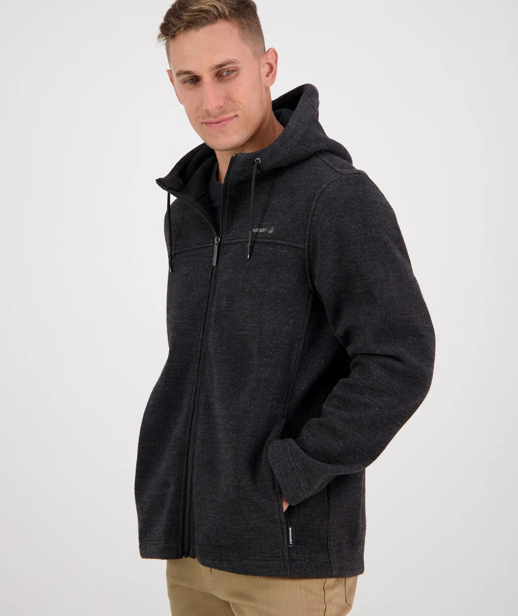 Swanndri Men's Riffleman Wool Blend Hoodie - Charcoal