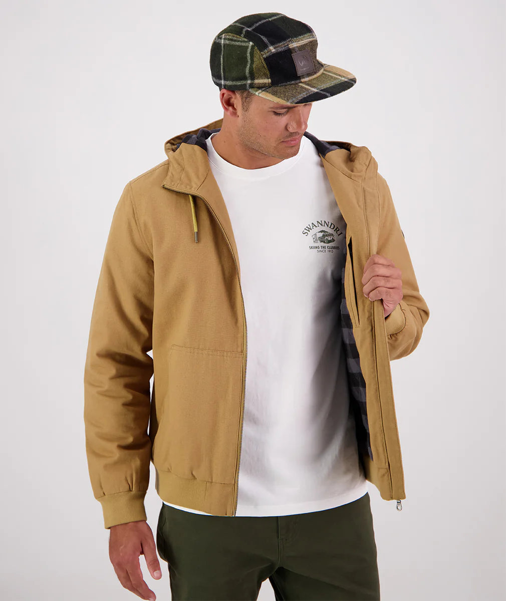 Swanndri Men's Whitlow V2 Canvas Hoodie - Cashew