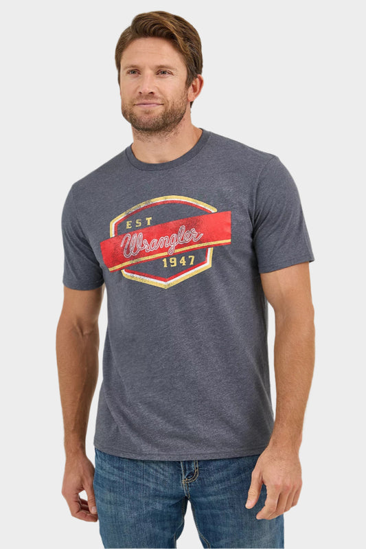 Wrangler Men's Rope Emblem Graphic T-shirt - Grey