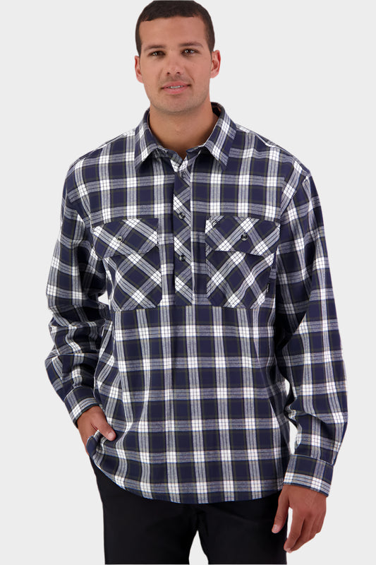 Swanndri Men's Barn Yarn Dye Long Sleeve Shirt