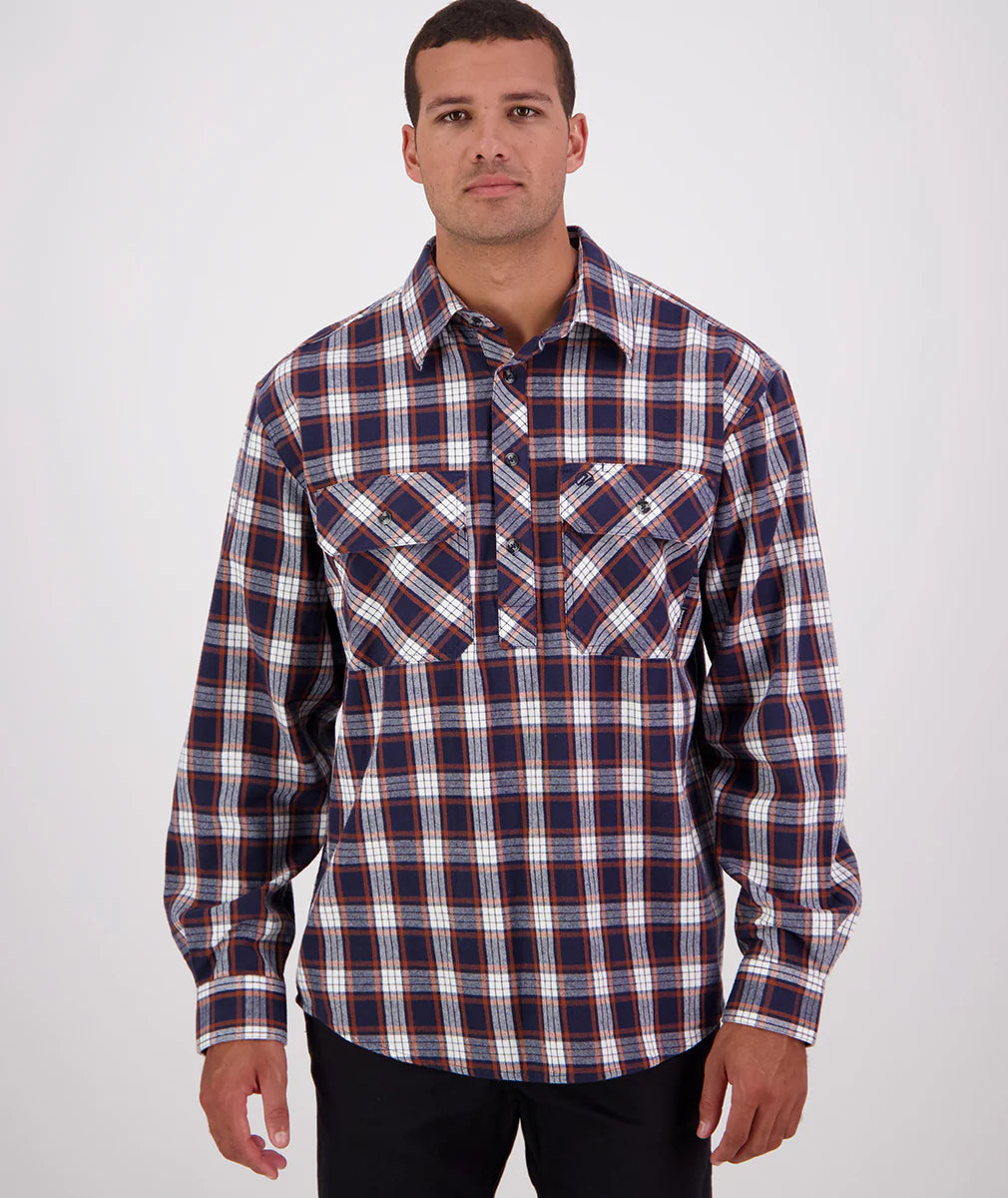 Swanndri Men's Barn Yarn Dye Long Sleeve Shirt