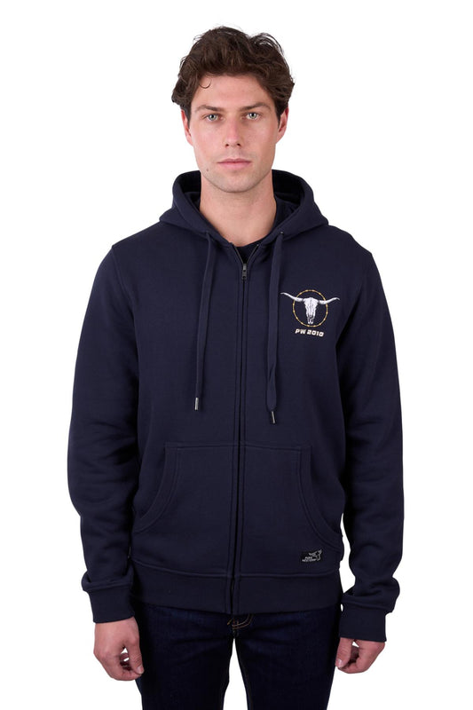 Pure Western Mens Carl Zip Up Hoodie - Navy