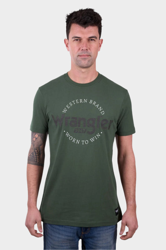 Wrangler Men’s Cole Short Sleeve Tee - Cypress