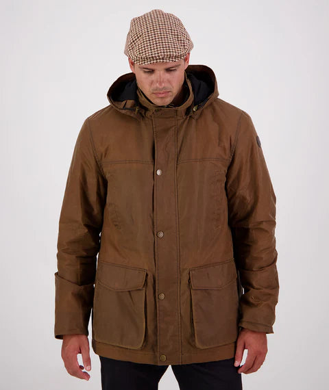 Swanndri Men's Evans Flat V2 Oilskin Jacket - Tan