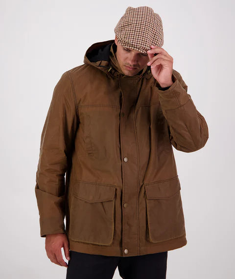 Swanndri Men's Evans Flat V2 Oilskin Jacket - Tan