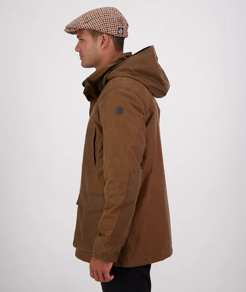 Swanndri Men's Evans Flat V2 Oilskin Jacket - Tan