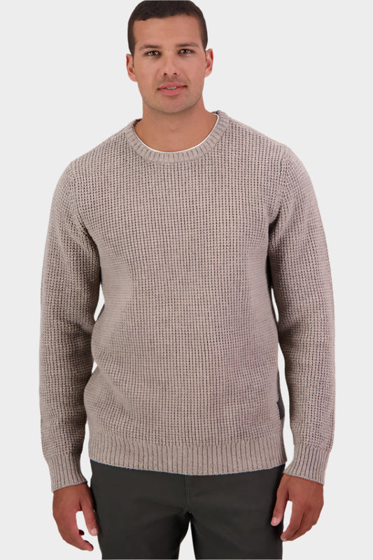 Swanndri Men's Fistral Waffle Knit - Taupe Marle