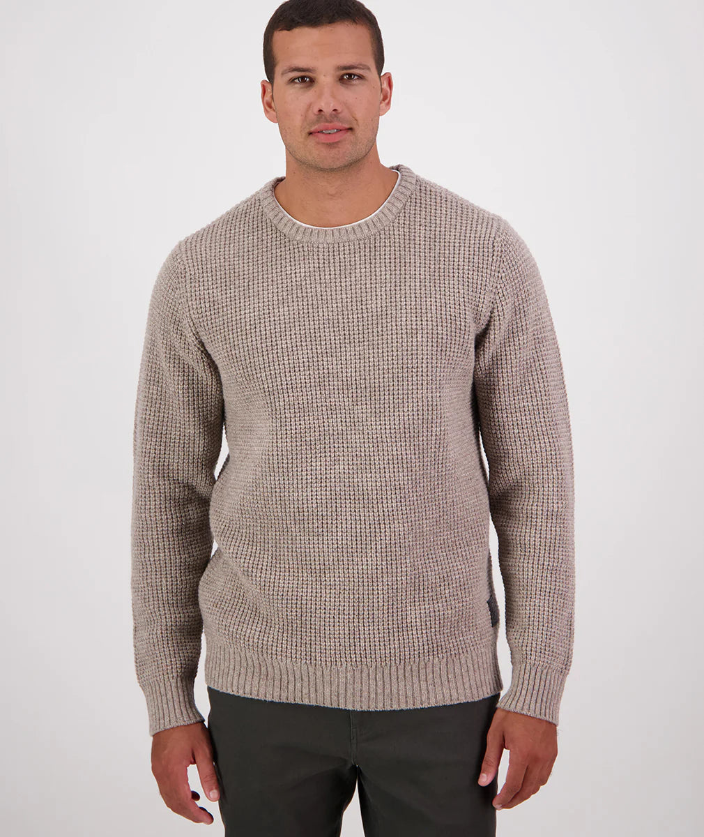 Swanndri Men's Fistral Waffle Knit - Taupe Marle